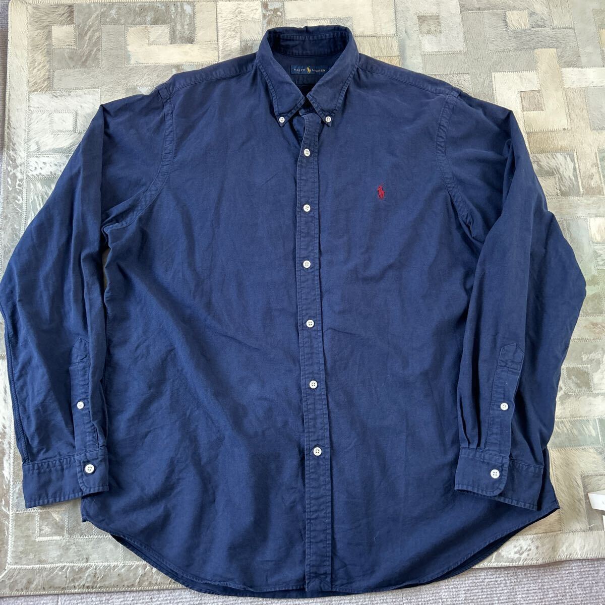 1 иен Polo Ralph Lauren Polo Ralph Lauren оскфорд кнопка down рубашка темно-синий размер XL