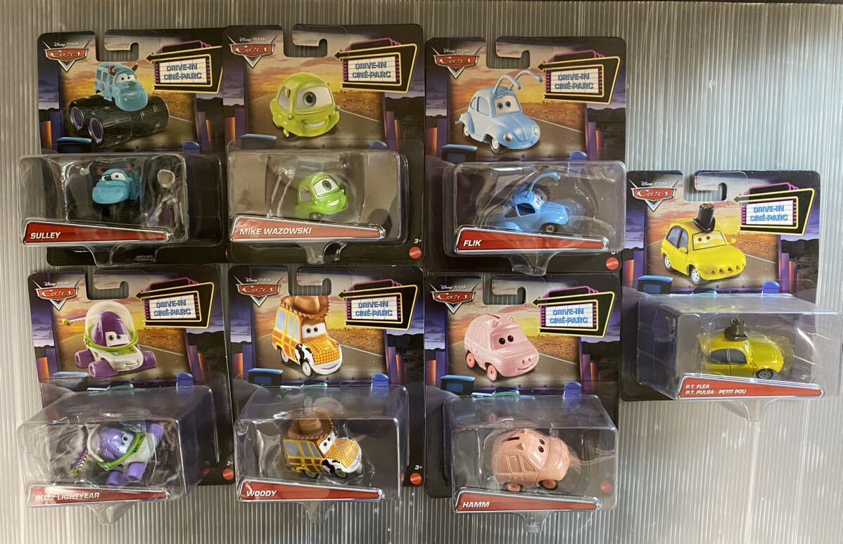カーズ マテル MATTEL DRIVE INN シリーズ 2020 全7種セット まとめて　PT ウッディ バズ ハム マイク サリー　フリック　ミニカー