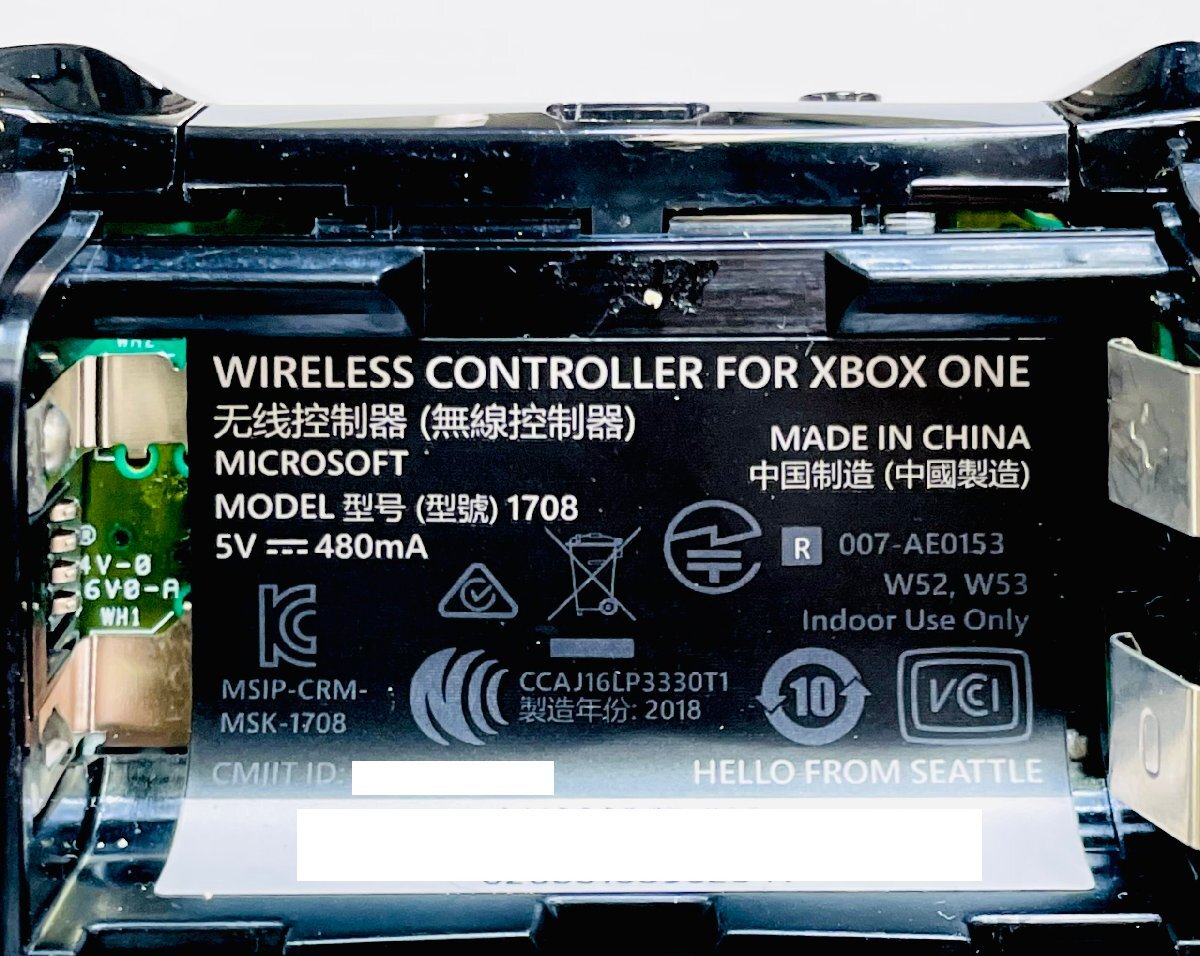 LD0324C Microsoft 1708 Xbox one 純正 ワイヤレスコントローラー カーボンブラックの画像5