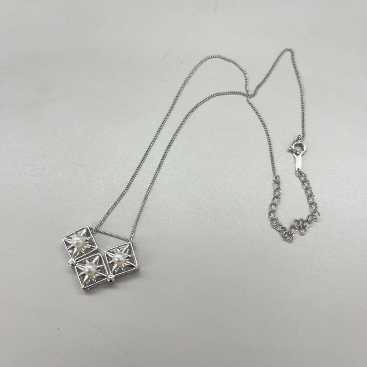 625.◎1円スタート◎TASAKI タサキ 田崎真珠 ネックレス パール 変形 シルバー レディース アクセサリー 小物 雑貨 装飾品の画像1