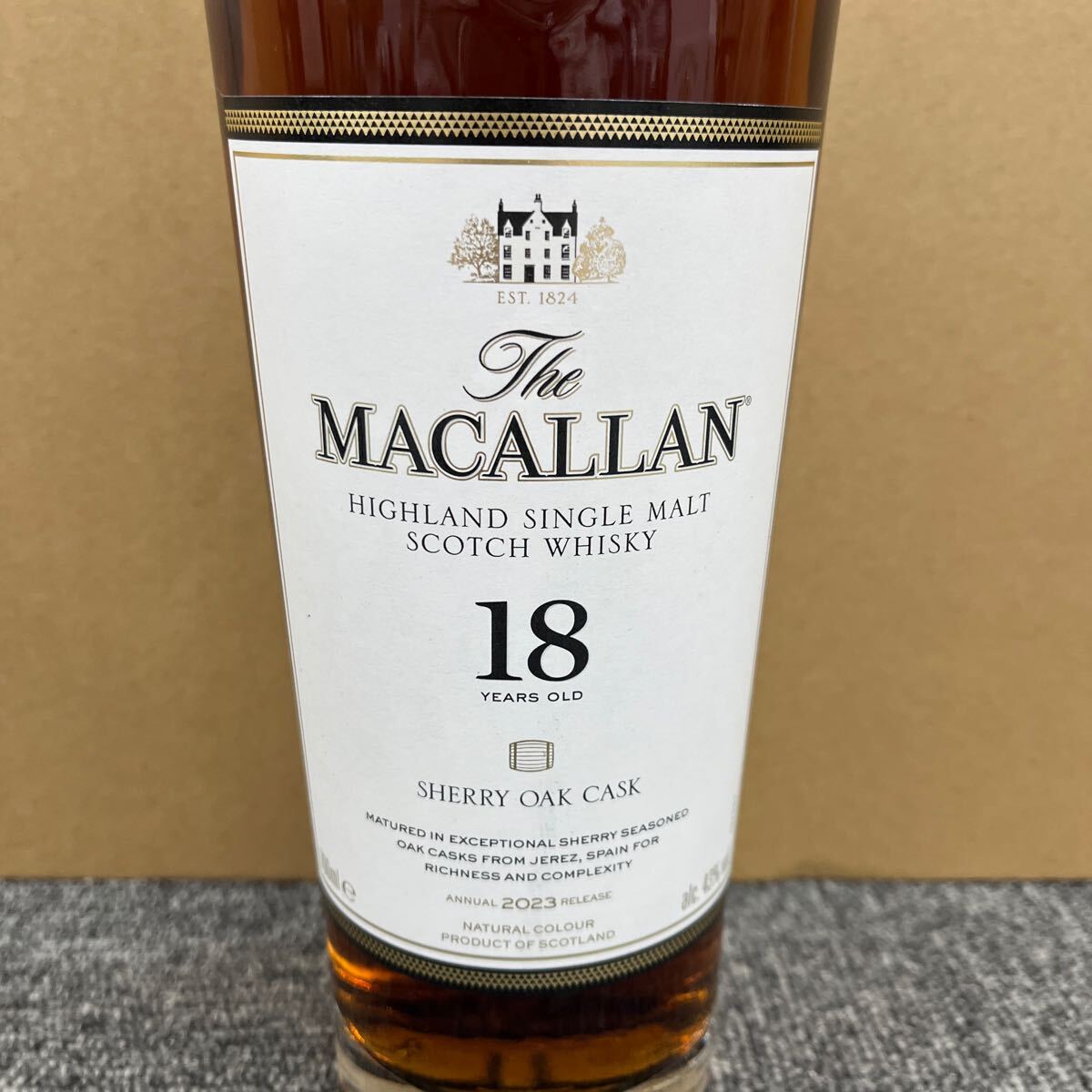 142. ★未開栓★ The MACALLAN ザ・マッカラン 18年 2023 シェリーオークカスク ウイスキー 700ml 43% 箱付き