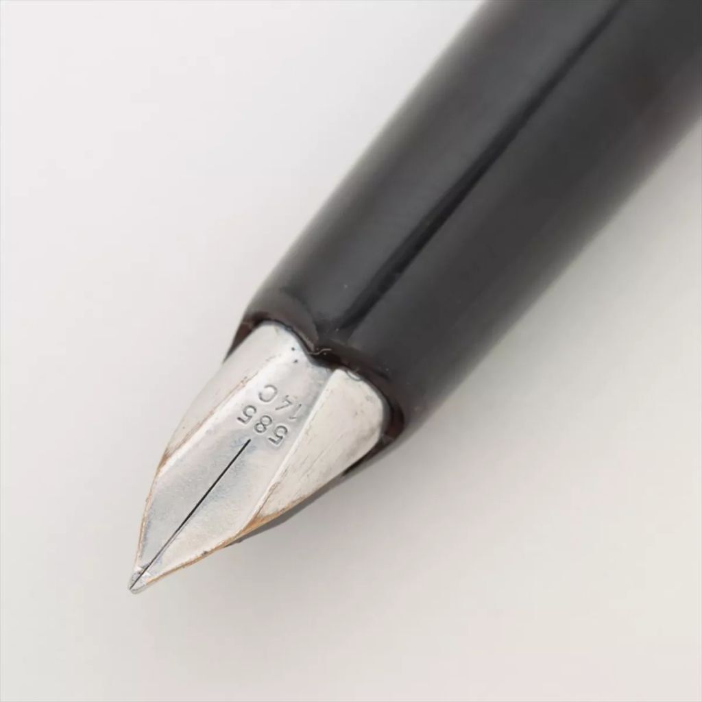Pelikan ペリカン 万年筆 メタル×レジン 黒 カートリッジタイプ ペン先585 14C 1円 の画像3