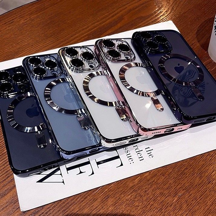 耐衝撃 iPhone15ケース シルバー MagSafe対応 磁気