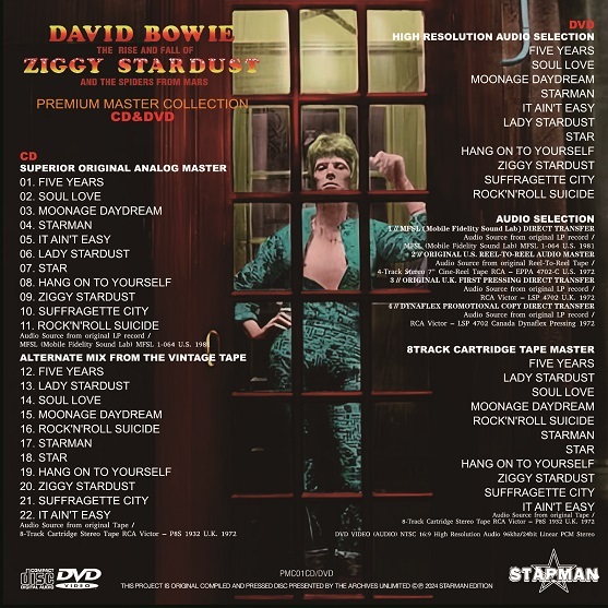 DAVID BOWIE / ZIGGY STARDUST - PREMIUM MASTER COLLECTION 100セット限定紙ジャケ (CD+DVD)_画像3
