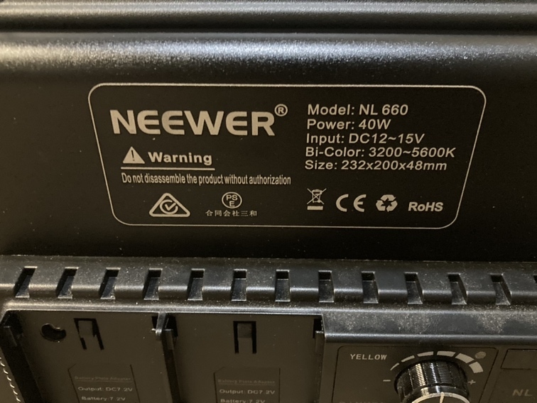 Neewer NL660 LEDビデオライト 「S17392」の画像9