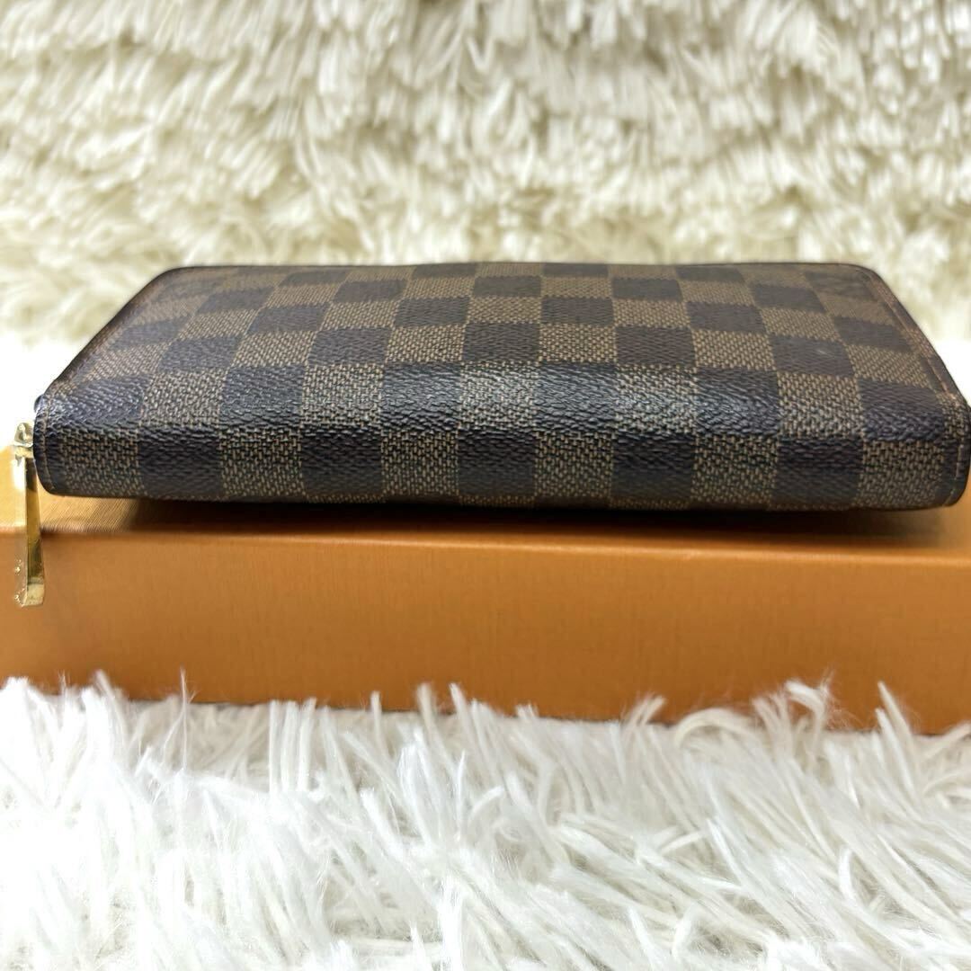 ●１円～ LOUIS VUITTON ルイヴィトン N60015 ダミエ ジッピーウォレット ラウンドファスナー 長財布 ブラウン系 メンズ レディース _画像3