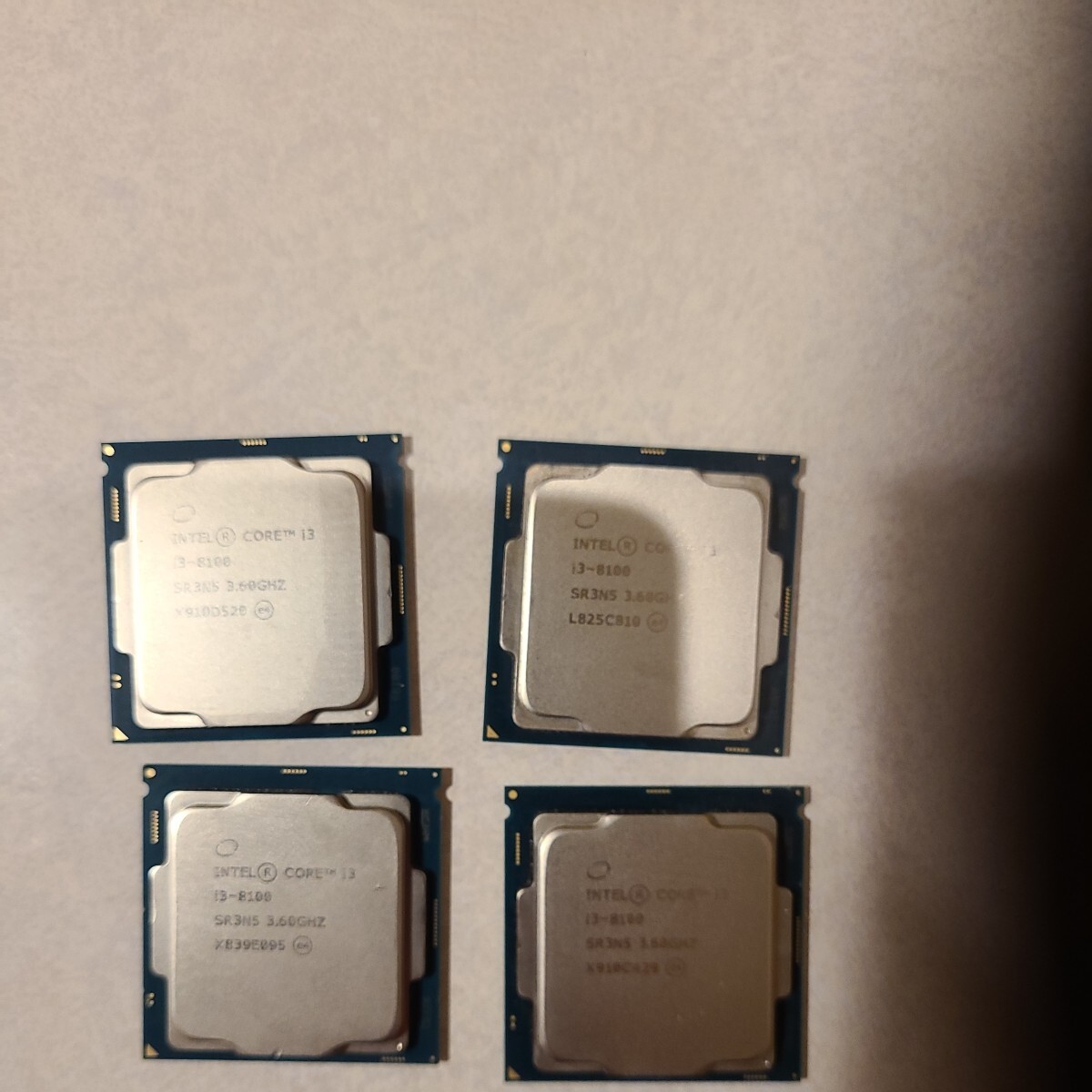 Intel CPU Corei3-8100 4枚セット_画像1