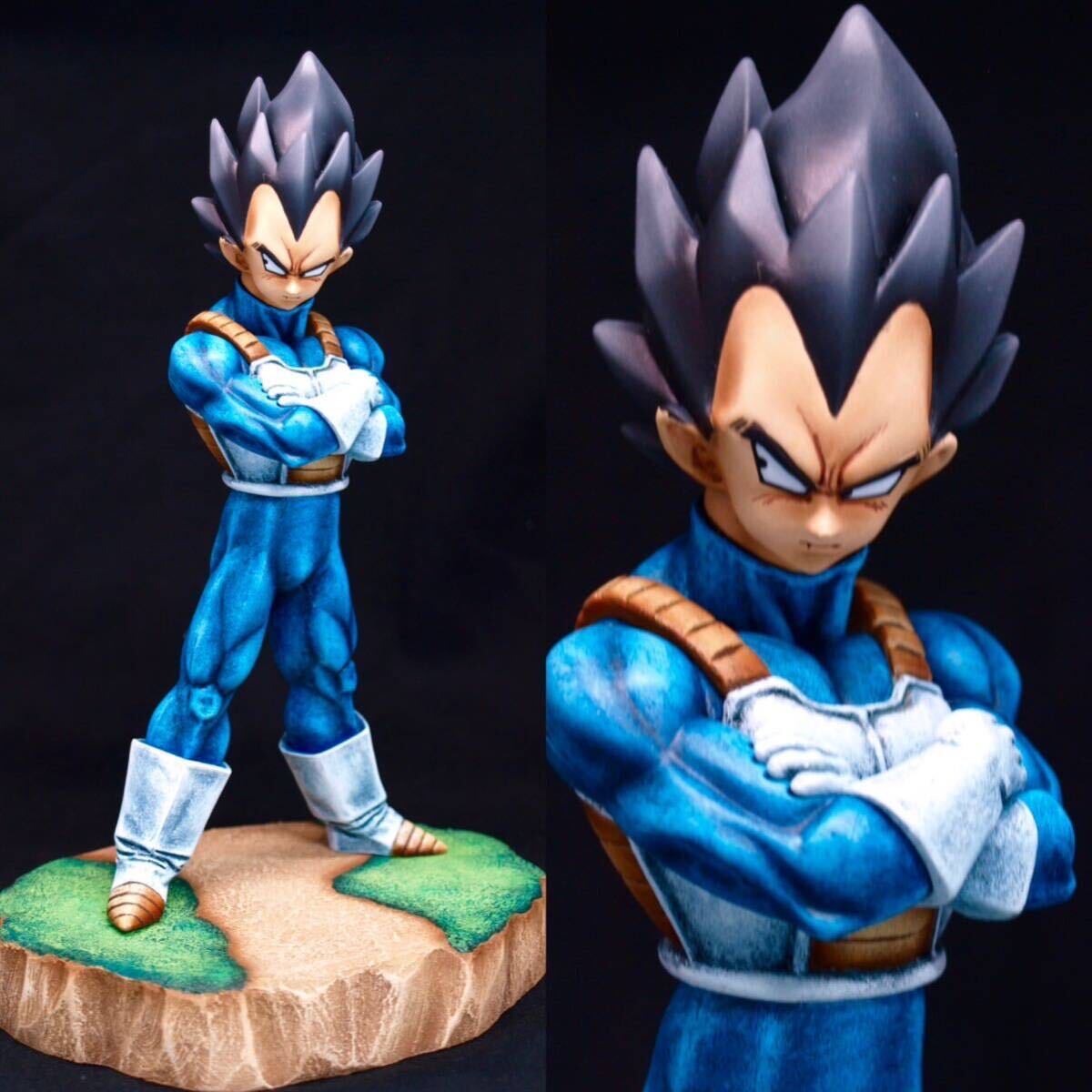 ドラゴンボール ベジータ フィギュア リペイント 台座制作