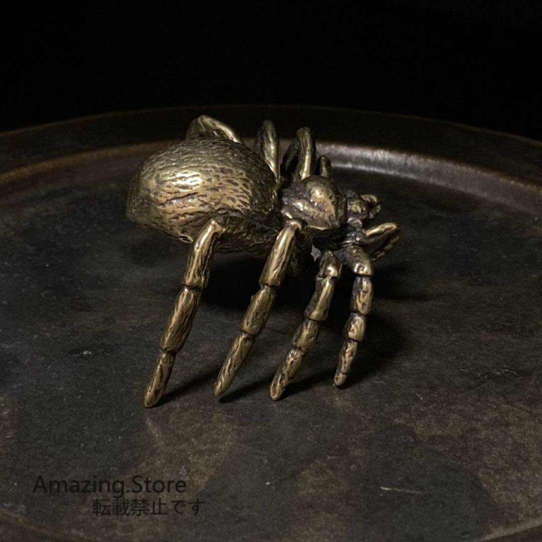 真鍮 置物 クモ 蜘蛛 くも ビンテージ 風水 開運 金運 昆虫 ヴィンテージ レトロ 真鍮製 置き物 オブジェ アンティーク ハンドメイド_画像3