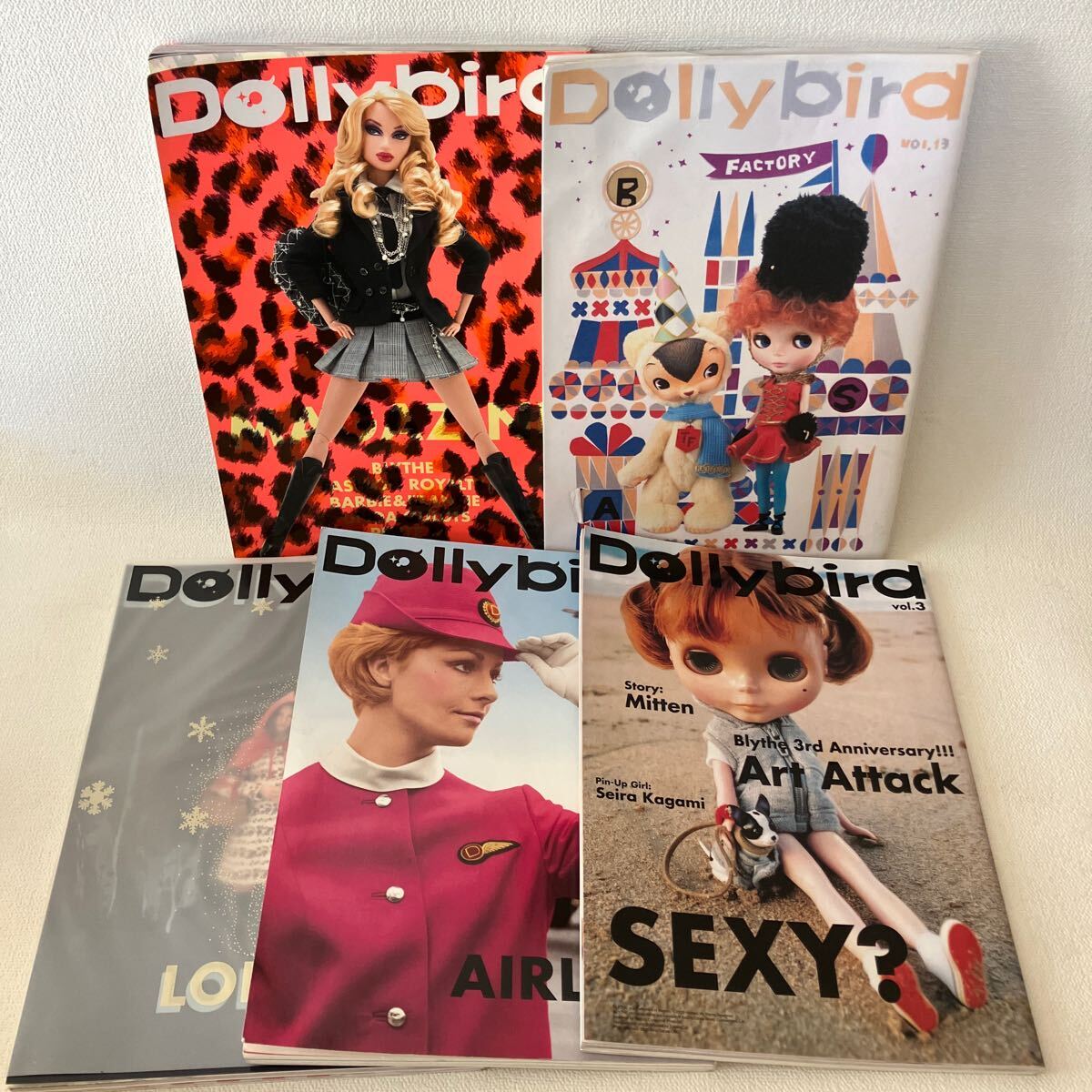 c309 80 本 雑誌 Dolly bird ドーリーバード HOBBY JAPAN ホビージャパン 古本 汚れ破れ痛み有り Vol. 3 6 7 8 13 まとめて 5冊セットの画像1