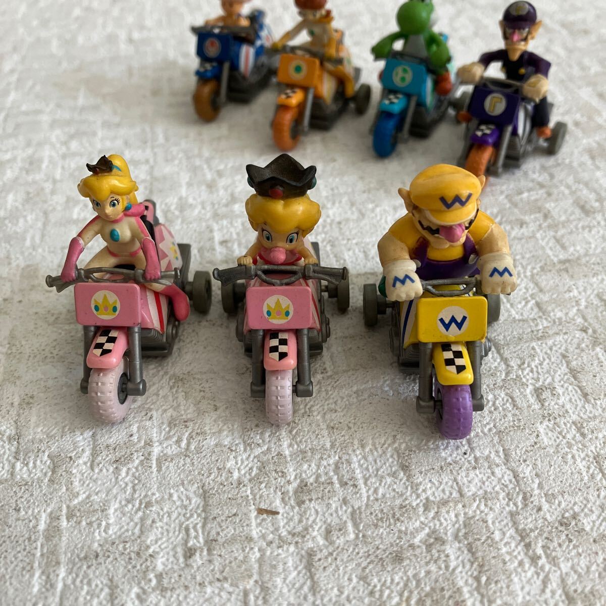 e341-60 фигурка Mini Mario Cart совместно 7 шт. pullback мотоцикл kinopiopi-chi.wa rio Louis -jiyosi-Nintendo
