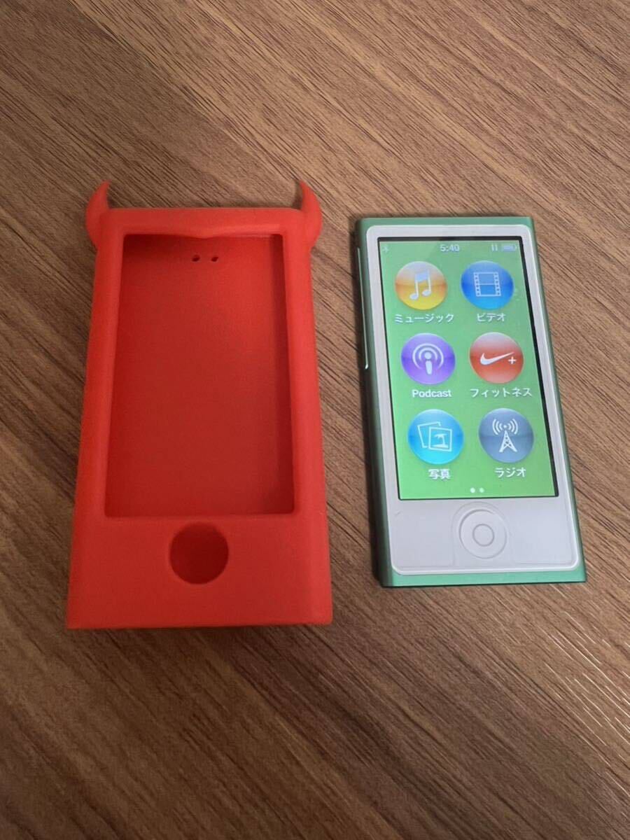 Apple iPod nano 第7世代 16GB ケース付き グリーン MD478J の画像1
