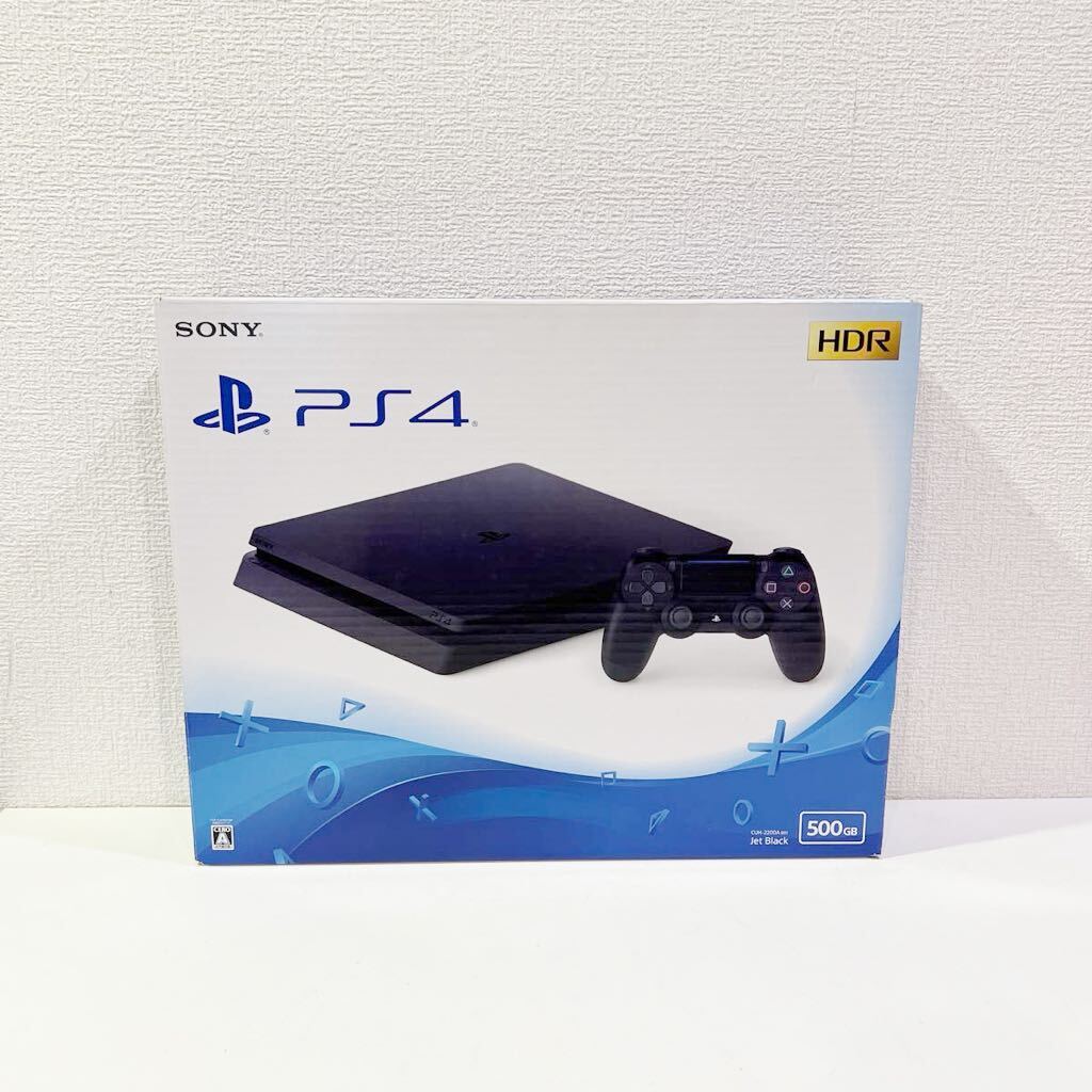 【通電確認済み】 SONY ソニー PlayStation4 CUH2200AB01 ジェットブラック 500GB 本体 プレイステーション4 100サイズ（426）_画像1