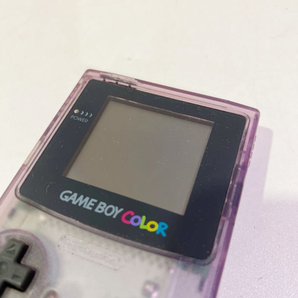 任天堂 ゲームボーイカラー 本体のみ GAMEBOY COLOR CGB-001 クリアパープル Nintendo 60サイズ（464）_画像3