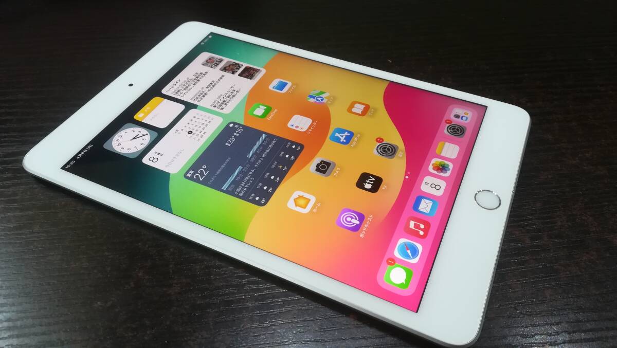 【動作品♪】au Apple iPad mini 5 第5世代 Wi-Fi+Cellular 256GB A2124(MUXD2J/A)判定〇/シルバーの画像1