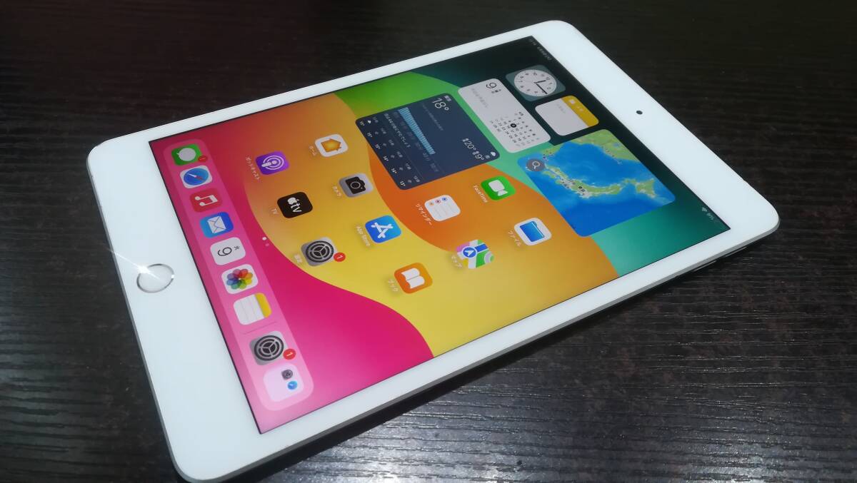 【動作品♪】au Apple iPad mini 5 第5世代 Wi-Fi+Cellular 256GB A2124(MUXD2J/A)判定〇/シルバーの画像1