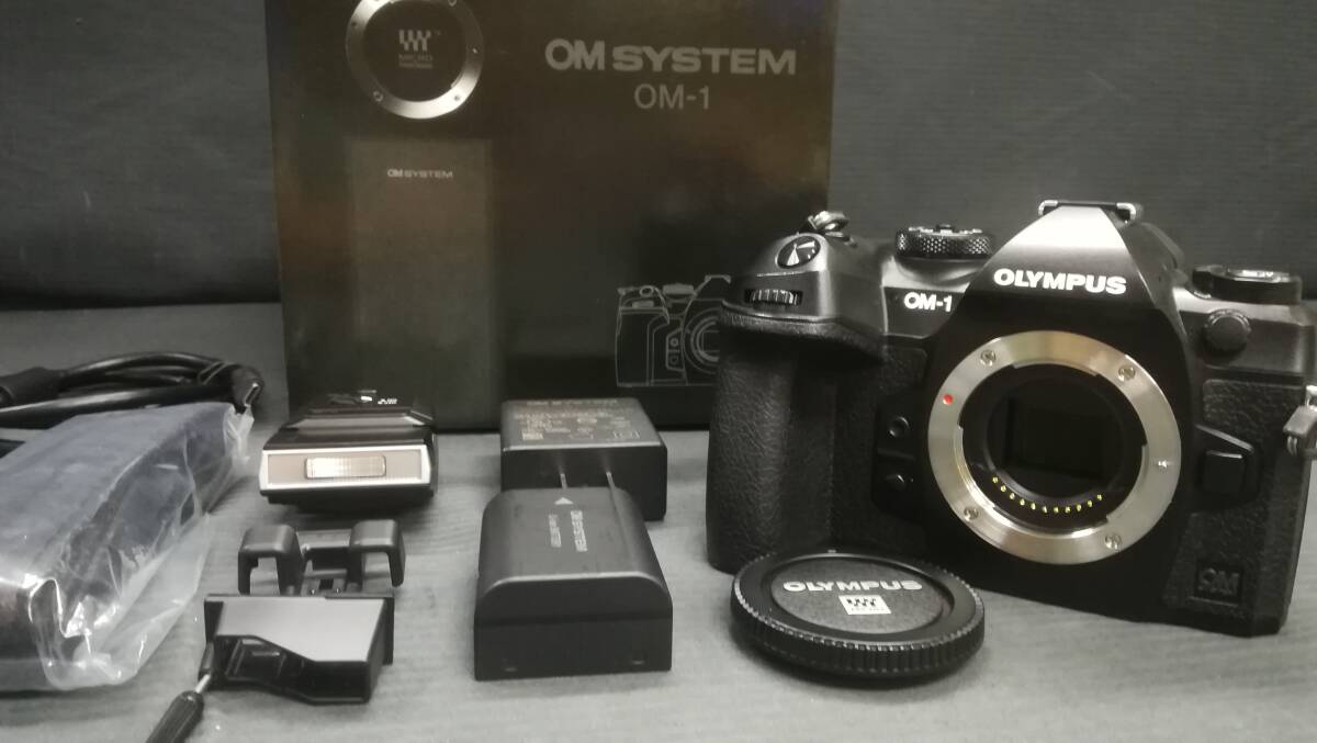 【美品♪】OLYMPUS オリンパス OM SYSTEM OM-1 ボディ 2037万画素 ミラーレス 一眼 カメラ/ブラック/動作品の画像1