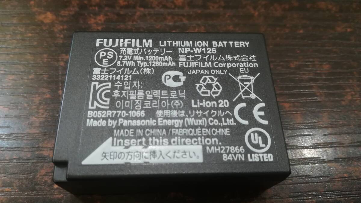【動作品♪5個セット】FUJIFILM 富士フィルム 純正 NP-W126 充電式 バッテリーの画像3