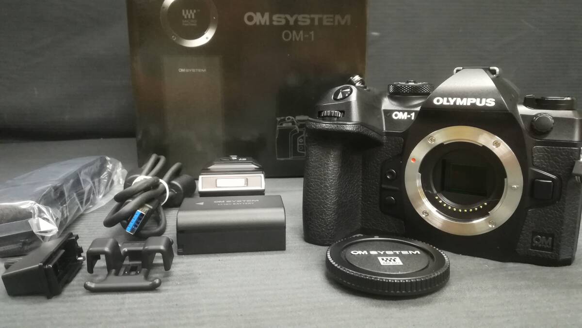 【美品♪】OLYMPUS オリンパス OM SYSTEM OM-1 ボディ 2037万画素　 ミラーレス 一眼 カメラ/ブラック/動作品