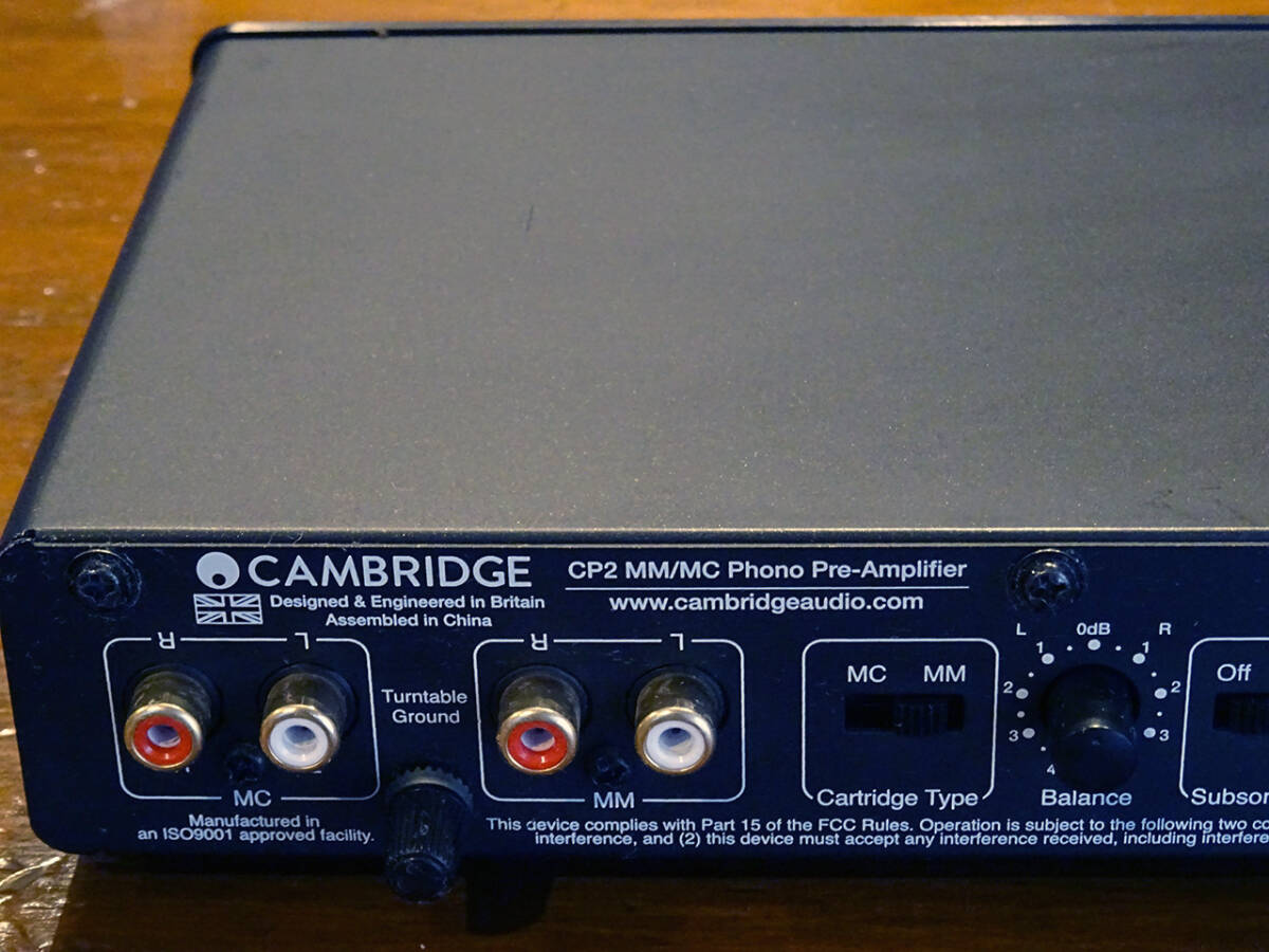 ケンブリッジオーディオ・CP2・PHONOイコライザー(MM、MC)、出力問題なし！外箱付！の画像6