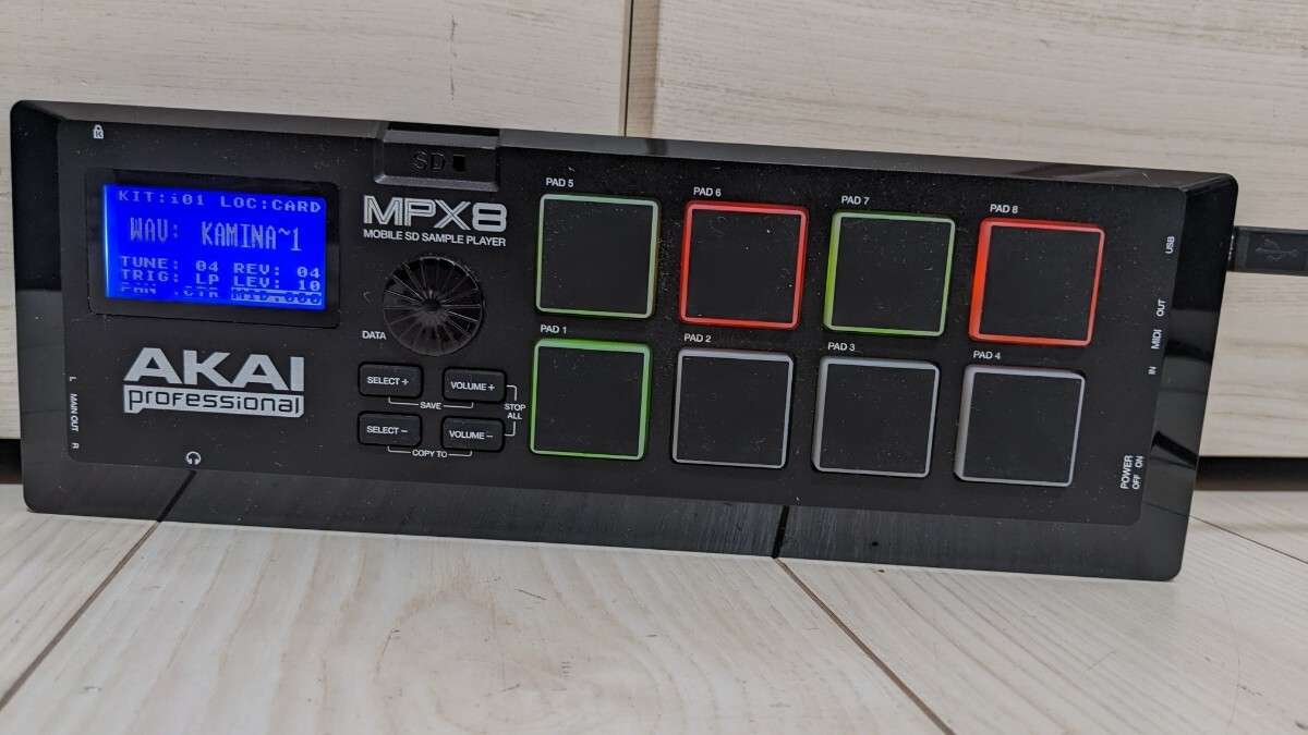 AKAI MPX8 アカイ MOBILE SD SAMPLE PLAYER サンプルプレーヤー サンプラー ジャンクの画像9