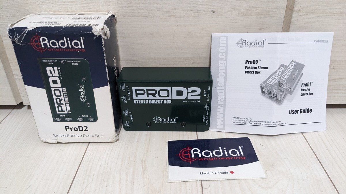 Radial ラジアル PRO-D2 ステレオ ダイレクトボックス ジャンク_画像1