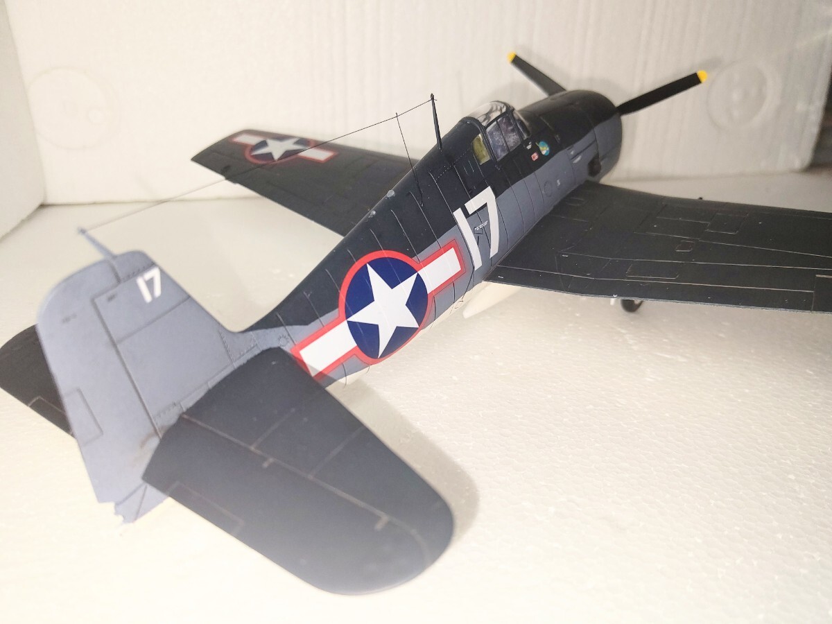  Hasegawa 1/48 America navy g llama nF6F-3 hell cat . on fighter (aircraft) painted final product 