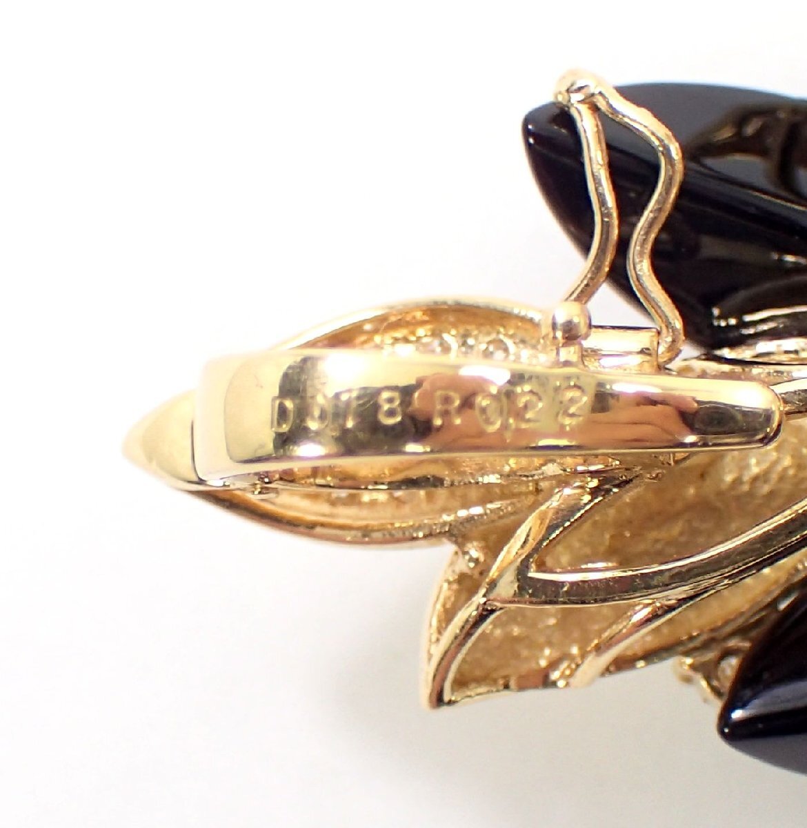 【売り切り御免!】 44000円 【吉村質店】K18トルコ石/オニキスルビー0.22ct ルビー