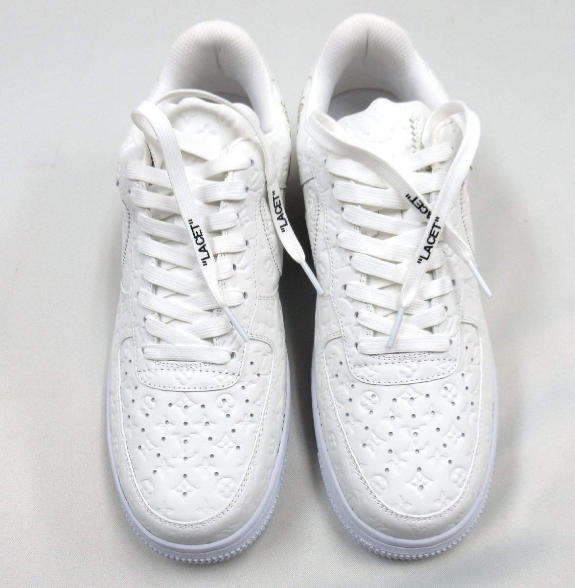 【質屋出品】未使用スニーカーNIKE ナイキ LOUIS VUITTON AIR FORCE 1 LOW ＃US10（約２８ｃｍ）ホワイト【吉村質店】の画像1