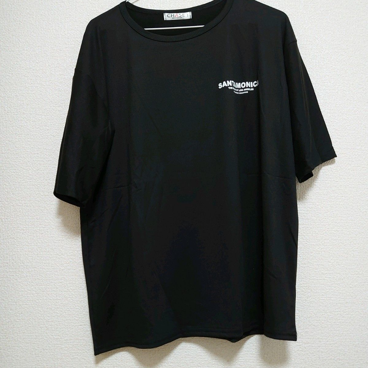 メンズ tシャツ Lサイズ 黒 ブラック 半袖 プリントtシャツ オーバーサイズ バックプリント ストリート 韓国 カットソー