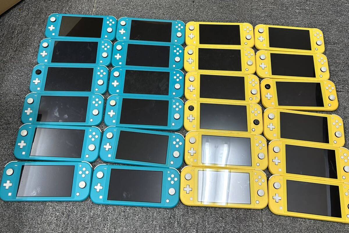 【ジャンク】IZU 【中古品】 Nintendo Switch Lite ニンテンドースイッチライト 本体 イエロー ターコイズ※本体のみ 24個大量まとめ売りの画像1