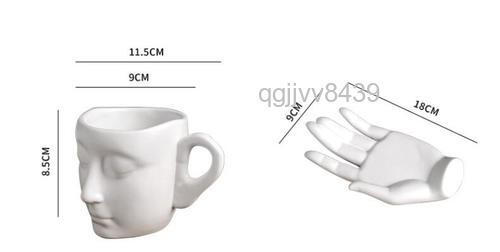 コーヒーカップ ティーカップ ソーサー セット マグカップ 北欧風 陶器 油絵風 ギフト 高級感 おしゃれ 大きい 安い の画像8