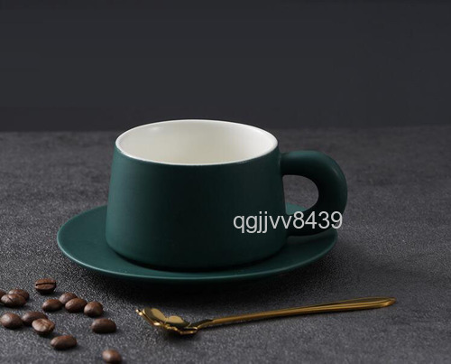 コーヒーカップ ティーカップ ソーサー セット マグカップ 北欧風 油絵風 ギフト 高級感 陶器 おしゃれ 大きい 安い _画像3