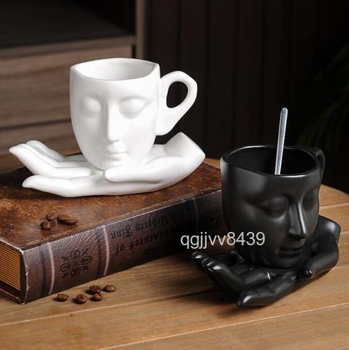 コーヒーカップ ティーカップ ソーサー セット マグカップ 北欧風 陶器 油絵風 ギフト 高級感 おしゃれ 大きい 安い の画像5
