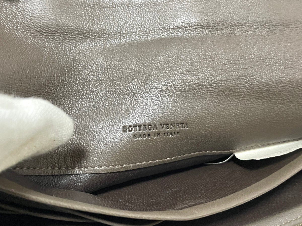 【良品】BOTTEGA VENETA ボッテガヴェネタ 長財布 ウォレット イントレチャート レザー ブラウンの画像10