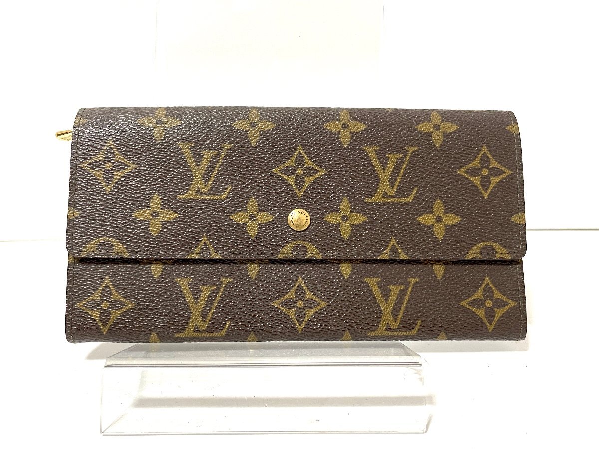 【良品】LOUIS VUITTON LV　ルイヴィトン　モノグラム　財布　ウォレット　ポルトモネクレディ　M61725_画像1