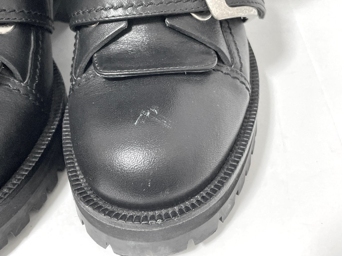【良品】Alexander McQueen　アレキサンダーマックイーン　ショートブーツ　レザー　ブラック　靴　360710_画像4
