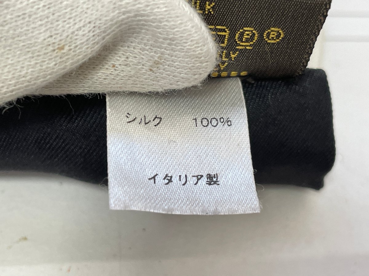 【中古】LOUIS VUITTON LV ルイヴィトン バンドー スカーフ モノグラムコンフィデンシャル ブラック シルク100% M78556の画像8