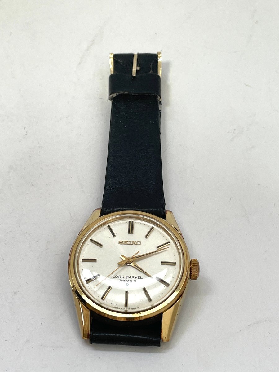 【中古】SEIKO セイコー ロードマーベル LORD MARVEL 38000 SS 腕時計 革ベルト 5740-8000の画像2