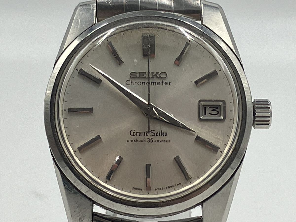 240402246004 【1円〜！】Grand Seiko グランドセイコー GS Chronometer 5722-9990 手巻き 35石 3針 デイト 腕時計 シルバー文字盤 中古の画像1