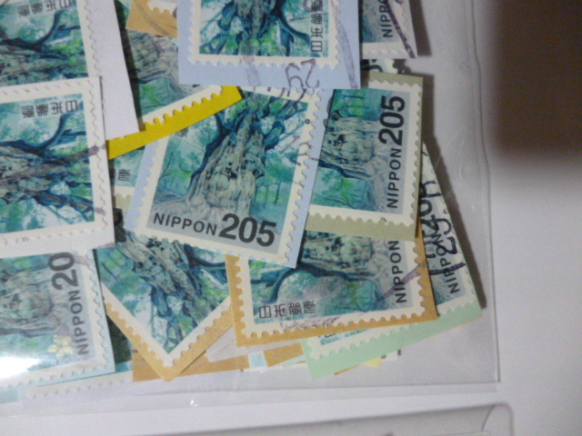 古切手　日本普通切手使用済み　205円　　100枚　使用済み切手_画像2