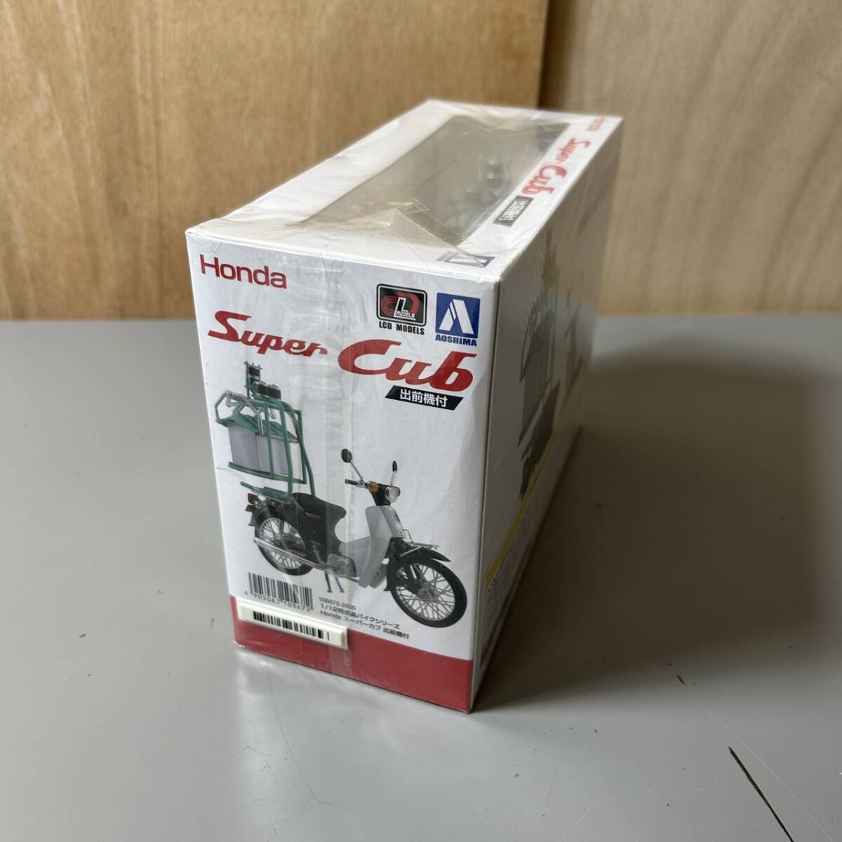 ☆AOSHIMA アオシマ 完成品バイクシリーズ 1/12 HONDA ホンダ Super Cub スーパーカブ(出前機付) バイク 模型(中古品/現状品/保管品)☆の画像6