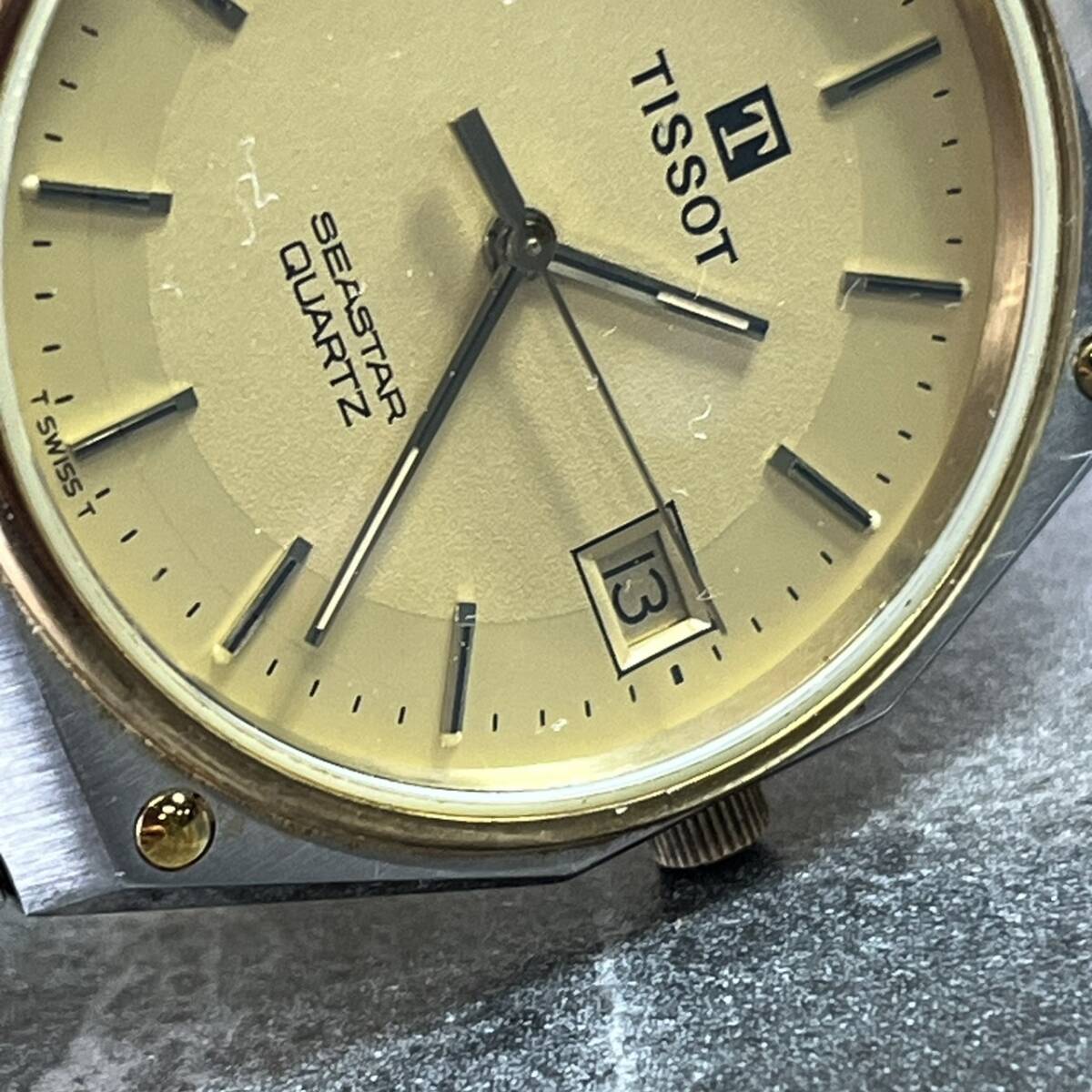 ☆TISSOT ティソ SEASTAR シースター 腕時計 クオーツ式 アナログ 時計 ステンレス シルバー フリーサイズ(中古品/現状品/保管品)☆の画像7