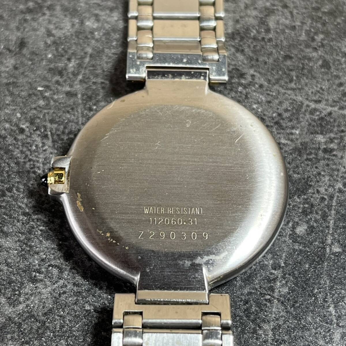 ☆TECHNOS テクノス 腕時計 クオーツ式 アナログ 時計 ステンレス シルバー × ゴールド フリーサイズ(中古品/現状品/保管品)☆の画像7