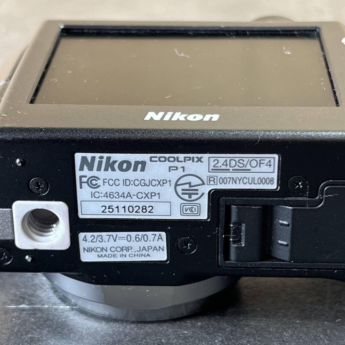 ☆Nikon ニコン COOLPIX P1 クールピクスP1 ブラック コンパクトデジタルカメラ デジカメ SDカード/バッテリー付(中古品/現状品/保管品)☆_画像6