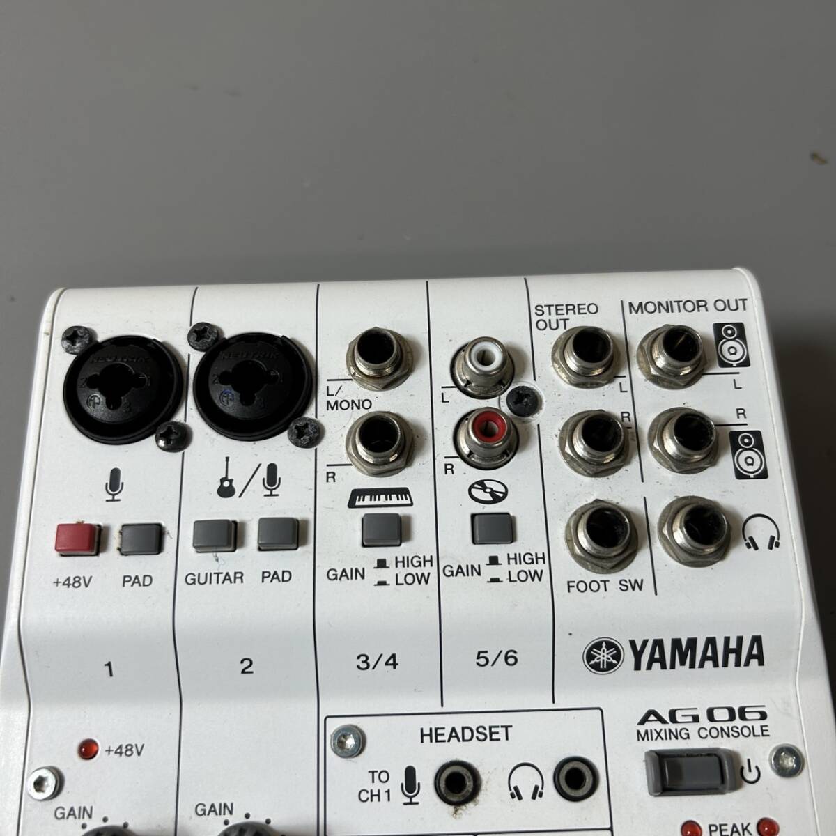 ☆YAMAHA ヤマハ MIXING CONSOLE ミキシングコンソール AG06 6ch オーディオ インターフェース ミキサー 本体のみ(中古品/現状品/保管品)☆の画像2