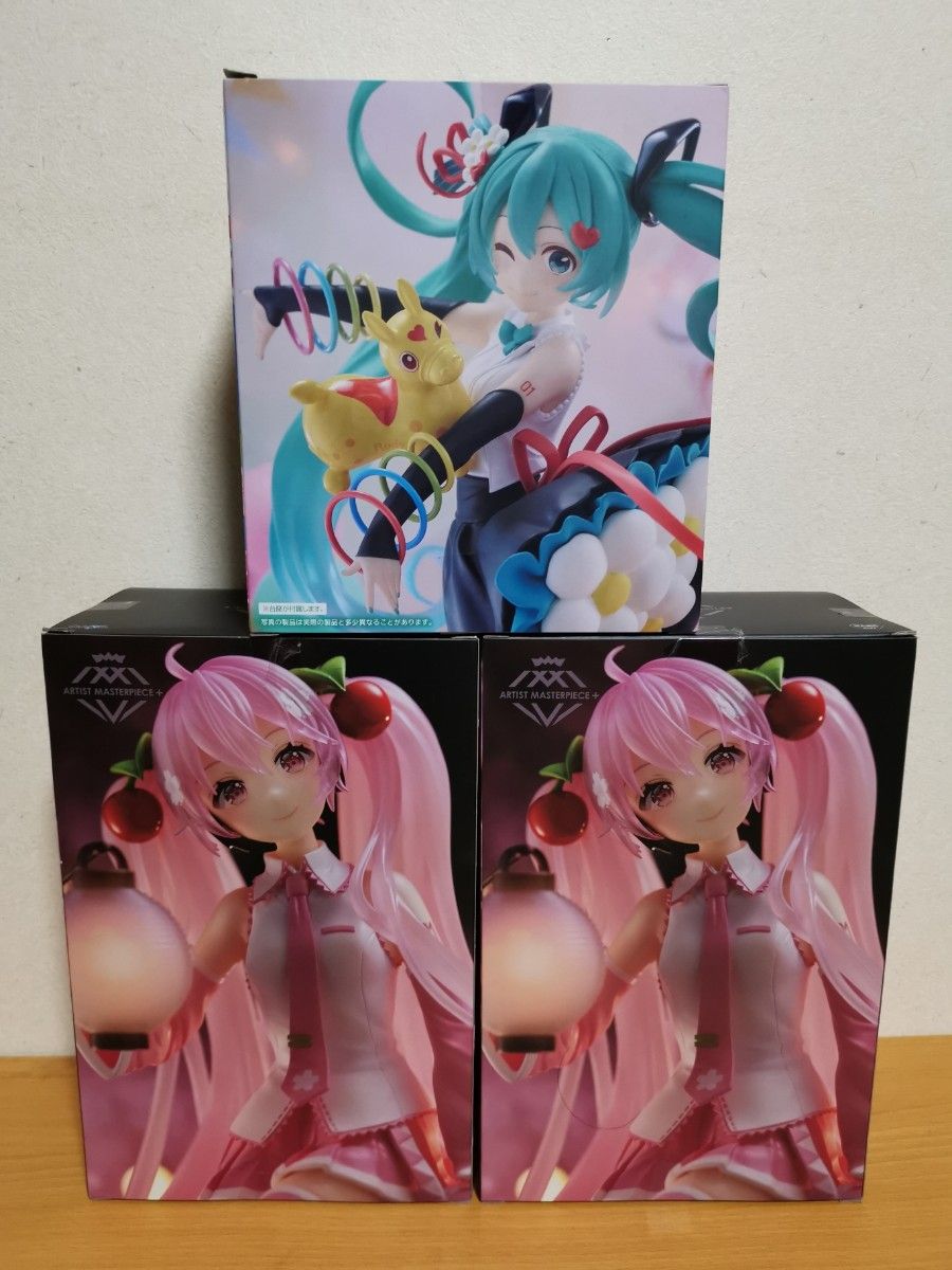 初音ミク フィギュア 3体セット 桜ミク AMP+ 桜提灯ver RODY ロディ AMP 39 サンキューver