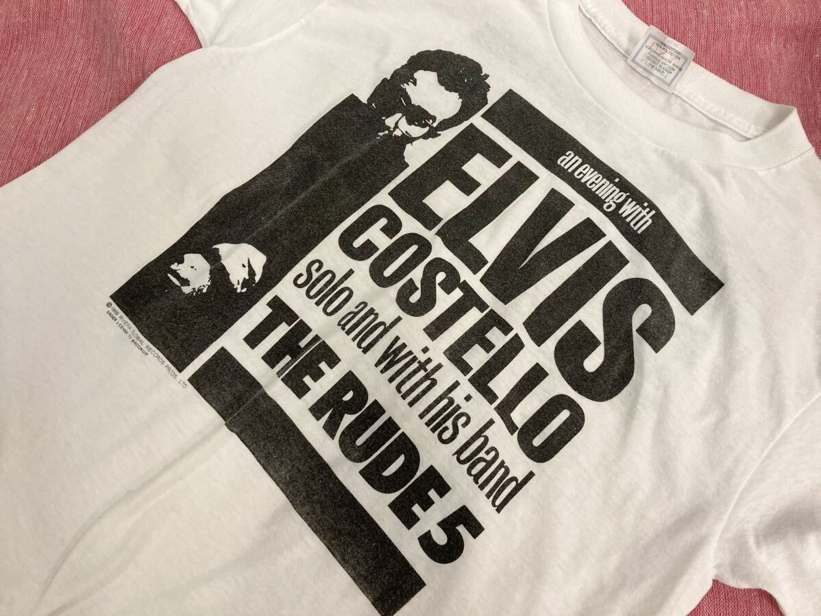 ヴィンテージ 80s エルヴィスコステロ Elvis Costello ツアー Tシャツ / Dr.Feelgood T Bone Burnett Nick Lowe の画像3