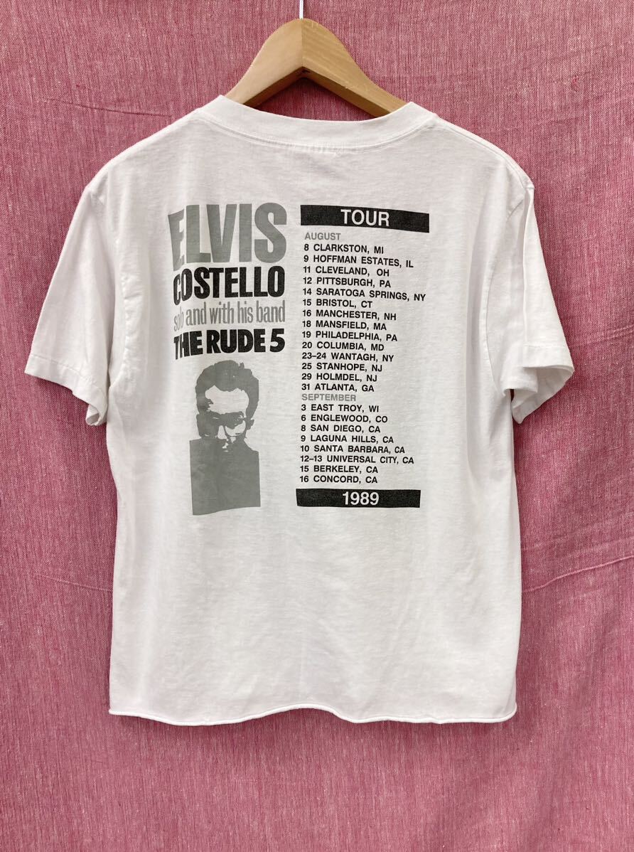 ヴィンテージ 80s エルヴィスコステロ Elvis Costello ツアー Tシャツ / Dr.Feelgood T Bone Burnett Nick Lowe の画像2