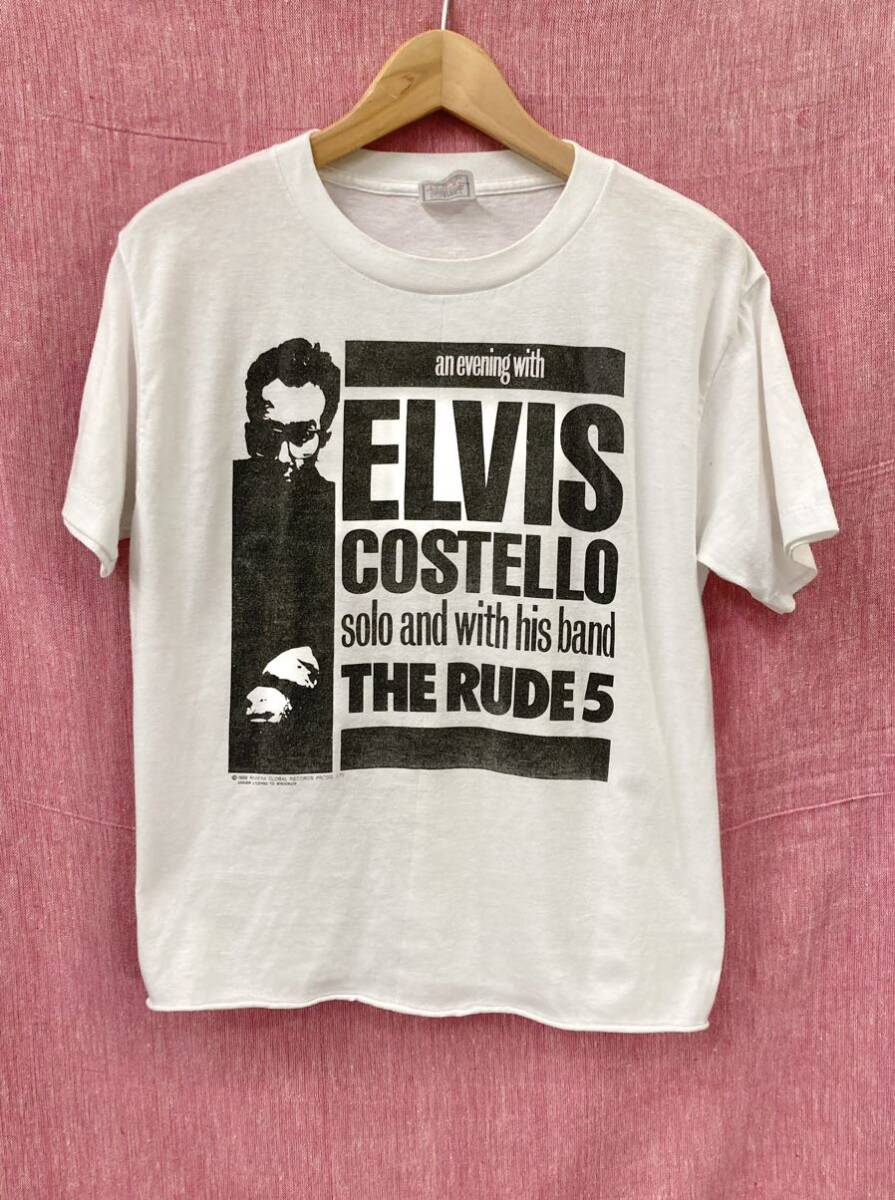 ヴィンテージ 80s エルヴィスコステロ Elvis Costello ツアー Tシャツ / Dr.Feelgood T Bone Burnett Nick Lowe の画像1